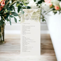 Mutation Green Foliage Order of Service Wedding Ca