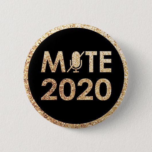 Mute 2020 Funny Button (Vorderseite)