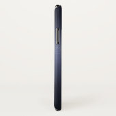 Mute blaue Metallbürste Aluminium-Look Case-Mate iPhone Hülle (Hinten/Rechts)