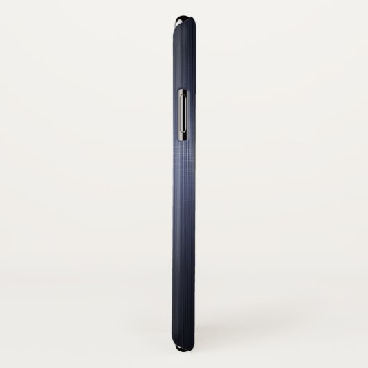 Mute blaue Metallbürste Aluminium-Look Case-Mate iPhone Hülle (Hinten/Rechts)