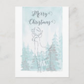 Mute Blue Green Line Rentier Winter Weihnachten (Vorderseite)
