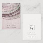 Mute Blush Agate Earthy Necklass Earring Display  Visitenkarte (Vorne/Hinten)