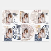 Mute Boho Formen und Imitats Gold Dots Holiday Wra Geschenkpapier Set (Vorderseite 3)