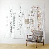 Mute Boho Little Man Boy Baby Dusche Willkommen Wandteppich (Beispiel (Horizontal))