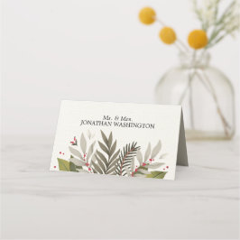 Mute Botanicals Theme Wedding Platzkarte