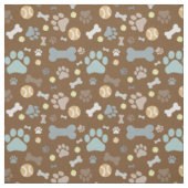 Mute braune Dog Paw Druckmuster Stoff (Muster)