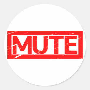 Mute Briefmarke Runder Aufkleber