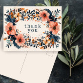 Mute Chic Florals CUSTOM DANKE Postkarte