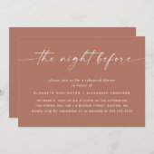 Mute Clay Fall Probe Abendessen. Die Nacht davor Einladung (Vorne/Hinten)