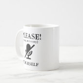 Mute dich selbst lustig kaffeetasse (Vorderseite Links)
