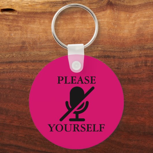 Mute dich selbst schlüsselanhänger (Rückseite)