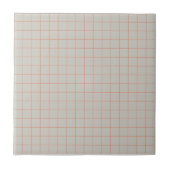 Mute Dusty Gray & Terracotta Checkered Muster Fliese (Vorderseite)