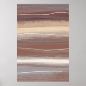 Mute earth tones plum Minimalistische Abstrakte Ku Poster (Vorne)