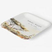 Mute Earthy Watercolor Afrikanische Landschaft Hoc Pappteller (Gewinkelt)