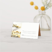 Mute Earthy Watercolor Afrikanische Landschaft Hoc Platzkarte (Rückseite)