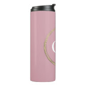 Mute Elegance - Misty Rose Monogram Thermosbecher (Nach links gedreht)