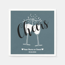 Mute Elegance - Slate Blue Cheers Napkins Serviette