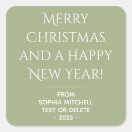 Mute Elegance Tranquice Weihnachtsaufkleber Quadratischer Aufkleber