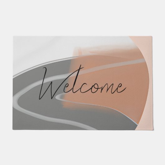 Mute Erden tönt sonnenminimalistische Kunst Fußmatte (Vorderseite)