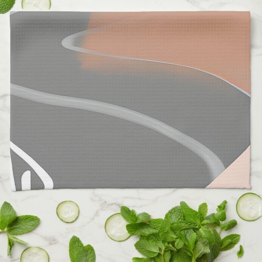 Mute Erden tönt sonnenminimalistische Kunst Geschirrtuch (Gefaltet)