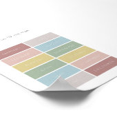 Mute Farbe Monate des Jahres pädagogische Plakat (Ecke)