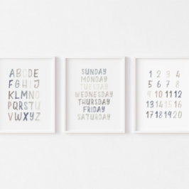 Mute Farbe pädagogisches Poster Set 3