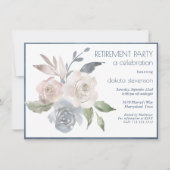 Mute Floral Bouquet | Bezahlung mit Blue Creme Pin Einladung (Vorderseite)