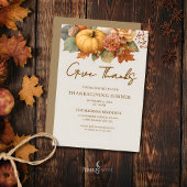 Mute Florals Erntedank Dinner Einladung