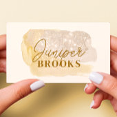 Mute Gold Social Media QR Code Glitzer Visitenkarte