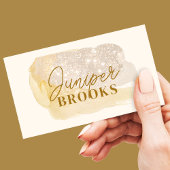 Mute Gold Social Media QR Code Glitzer Visitenkarte