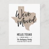 Mute Gold wir bewegt haben - Texas Ankündigungspostkarte (Vorderseite)