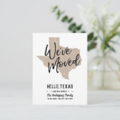 Mute Gold wir bewegt haben - Texas Ankündigungspostkarte (Stehend Vorderseite)