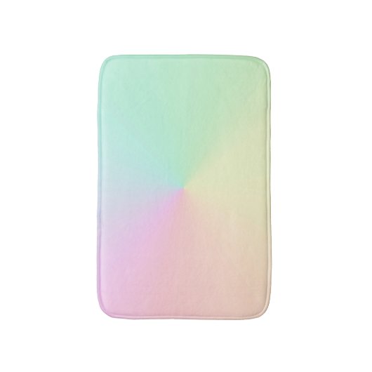 Mute Gradient Ombre Rainbow Pastel Ästhetische Badematte (Vorderseite Vertikal)