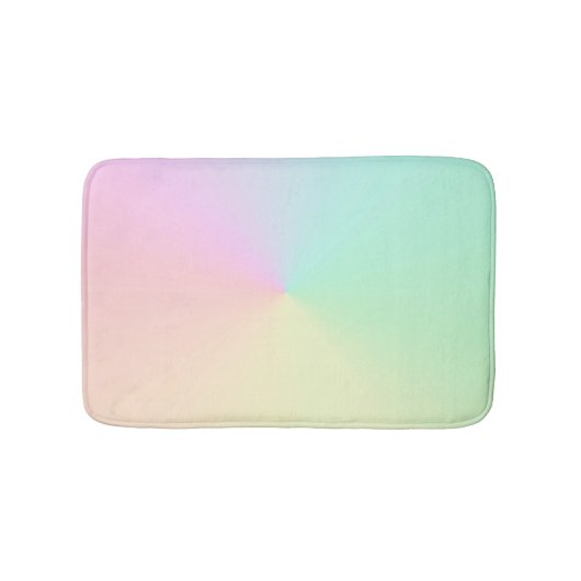Mute Gradient Ombre Rainbow Pastel Ästhetische Badematte (Vorderseite)