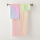 Mute Gradient Ombre Rainbow Pastel Ästhetische Badhandtuch Set (Insitu)