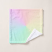Mute Gradient Ombre Rainbow Pastel Ästhetische Badhandtuch Set (Waschlappen)