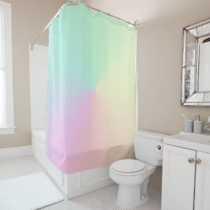 Mute Gradient Ombre Rainbow Pastel Ästhetische Duschvorhang