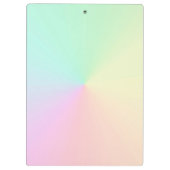 Mute Gradient Ombre Rainbow Pastel Ästhetische Klemmbrett (Rückseite)