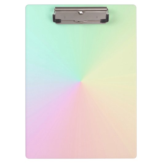 Mute Gradient Ombre Rainbow Pastel Ästhetische Klemmbrett (Vorderseite)