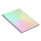 Mute Gradient Ombre Rainbow Pastel Ästhetische Notizblock (Rechte Seite)