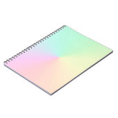 Mute Gradient Ombre Rainbow Pastel Ästhetische Notizblock (Linke Seite)