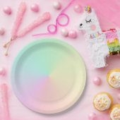 Mute Gradient Ombre Rainbow Pastel Ästhetische Pappteller (Party)
