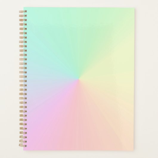 Mute Gradient Ombre Rainbow Pastel Ästhetische Planer (Vorderseite)