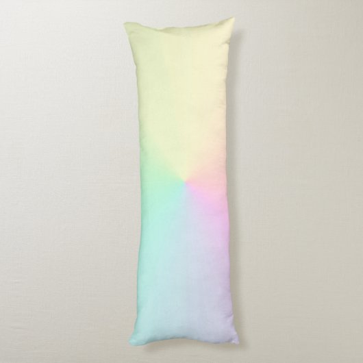Mute Gradient Ombre Rainbow Pastel Ästhetische Seitenschläferkissen (Rückseite (Vertikal))