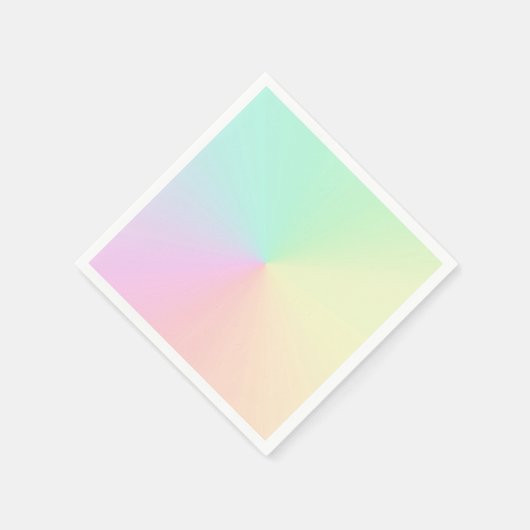 Mute Gradient Ombre Rainbow Pastel Ästhetische Serviette (Ecke)