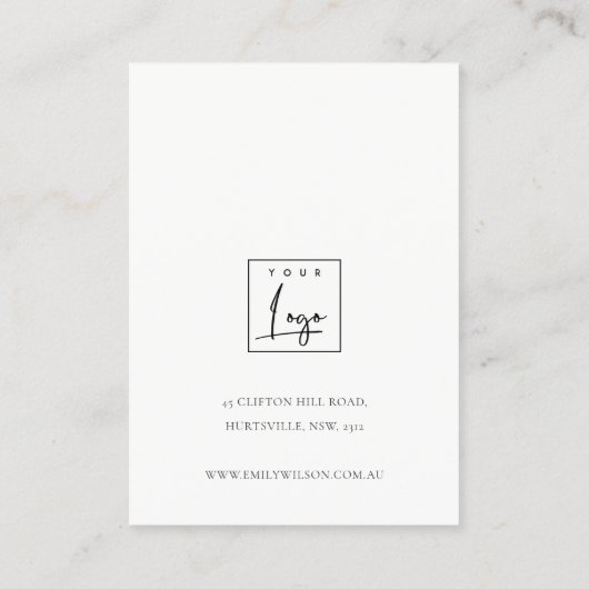 Mute Green Aqua Agate Earthy Hairpin Display Visitenkarte (Rückseite)