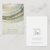 Mute Green Aqua Agate Earthy Hairpin Display Visitenkarte (Vorne/Hinten)