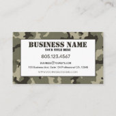 Mute Green Camouflage Visitenkarte (Rückseite)