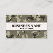 Mute Green Camouflage Visitenkarte (Vorderseite)