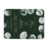 Mute grüne Eukalyptus-Skripte Moderne Hochzeit Magnet (Horizontal)